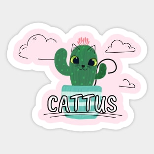 Cat Cactus Cattus Sticker